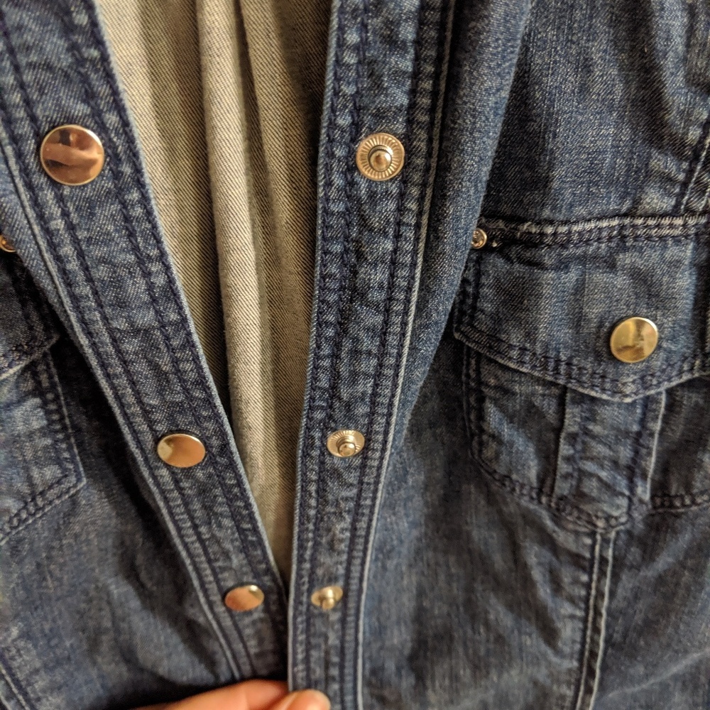 Denim button up